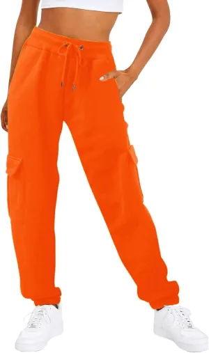 Y2K Streetwear with 6 Pockets Sweatpants Comfortable High Waisted Jogging Pants with High Waisted Baggy Casual Pants