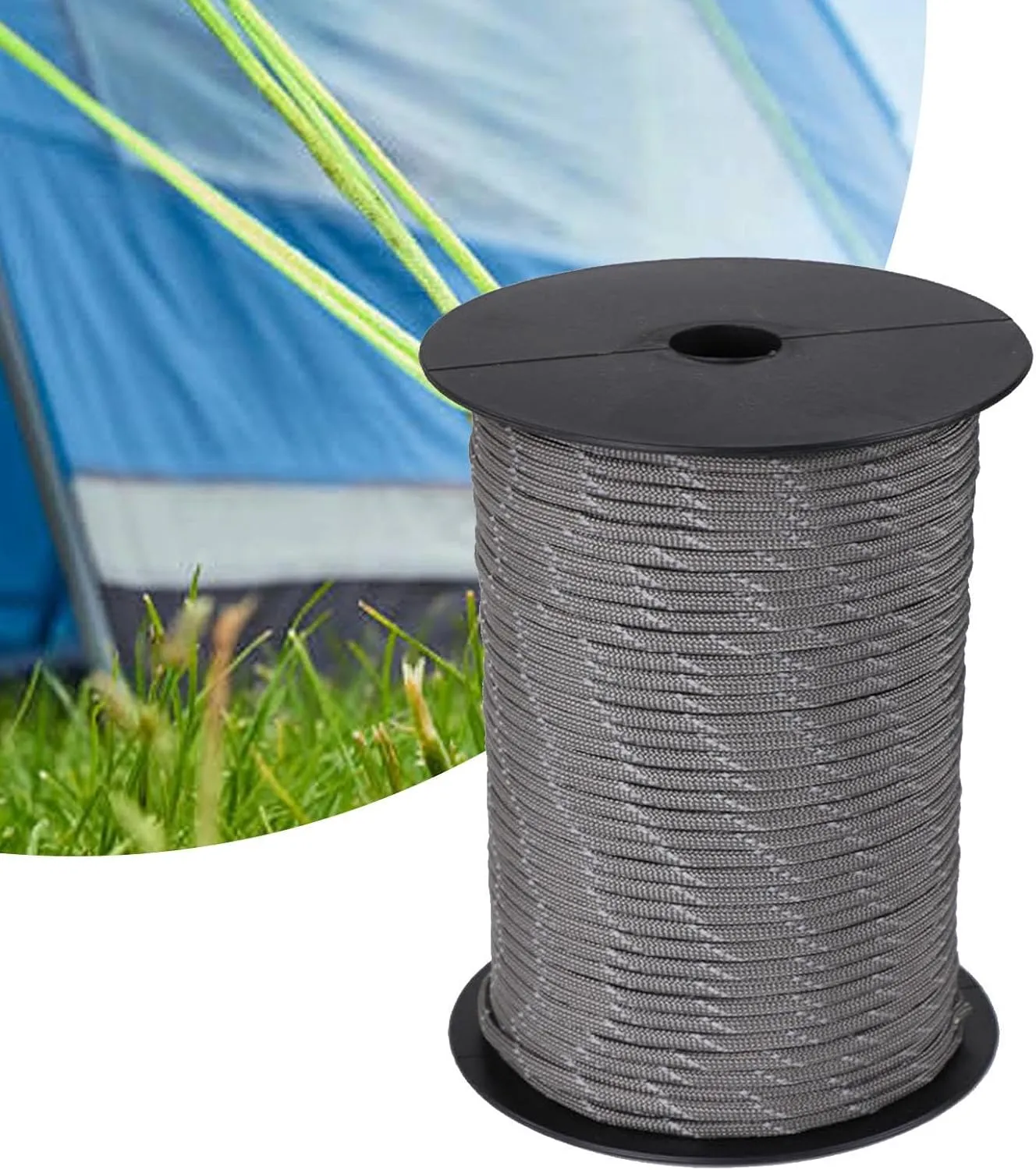 YIJU 100M Parachute Cord for Survival and Emergency Use, Gray