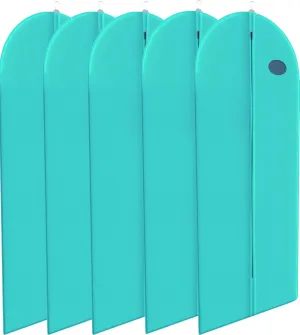 Your Bags 5pcs Garment Bags with Window - 54" Long Bulk Garment Bags for Hanging Clothes, Closet Storage and Travel - Dress Bag for Gowns & Long Dresses (Fuchsia)