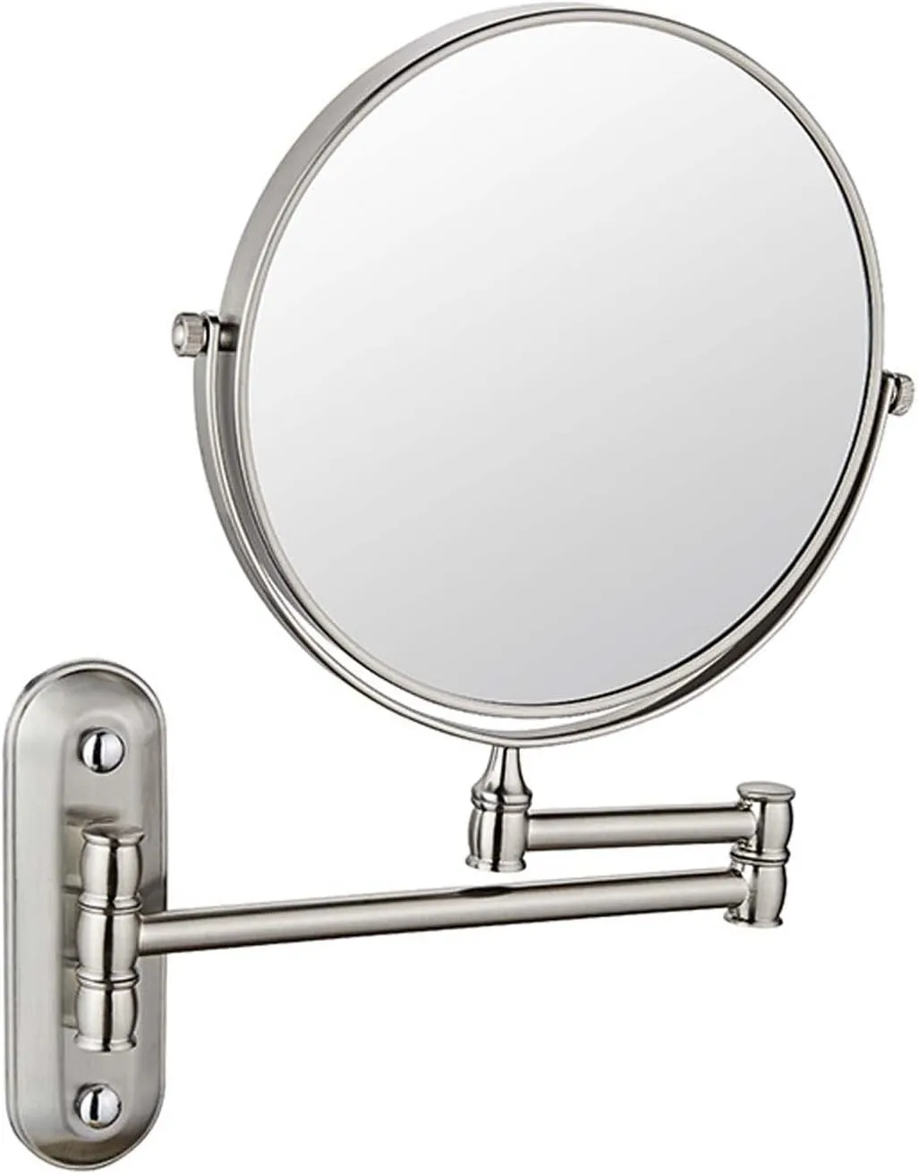 YSUEFIJO Makeup Mirror with Magnification, 1X/3X/5X/7X/10X Magnifying Vanity Mirror, Wall Mounted Makeup Mirror, Round Double Sided Magnifying Vanity Mirror, 360 Degree Swivel Cosmetic Mirror