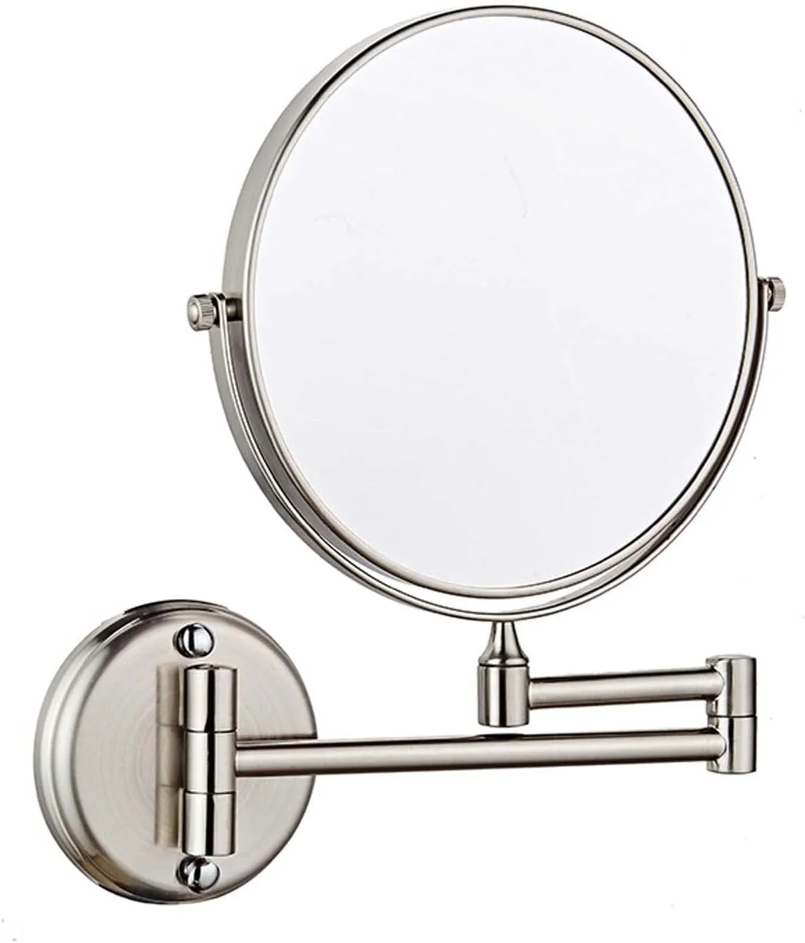 YSUEFIJO Wall Mounted Makeup Mirror, Double Sided Cosmetic Mirror, Portable Shaving Barber Mirror, 1X/3X/5X/7X/10X Magnifying Vanity Mirror, 360 Degree Swivel, for Makeup, Hair Styling
