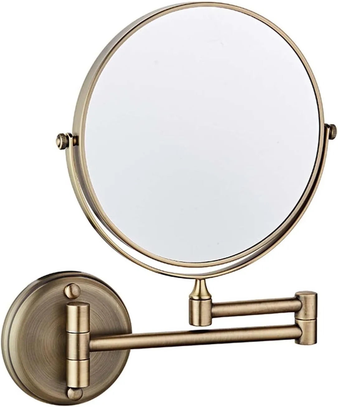 YSUEFIJO Wall Mounted Makeup Mirror, Double Sided Cosmetic Mirror, Portable Shaving Barber Mirror, 1X/3X/5X/7X/10X Magnifying Vanity Mirror, 360 Degree Swivel, for Makeup, Hair Styling