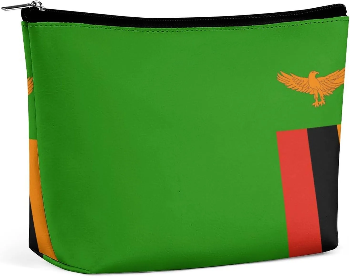 Zambia Flag Travel-Friendly Cosmetic Bag Makeup Organizer Pouch for Women and Girls