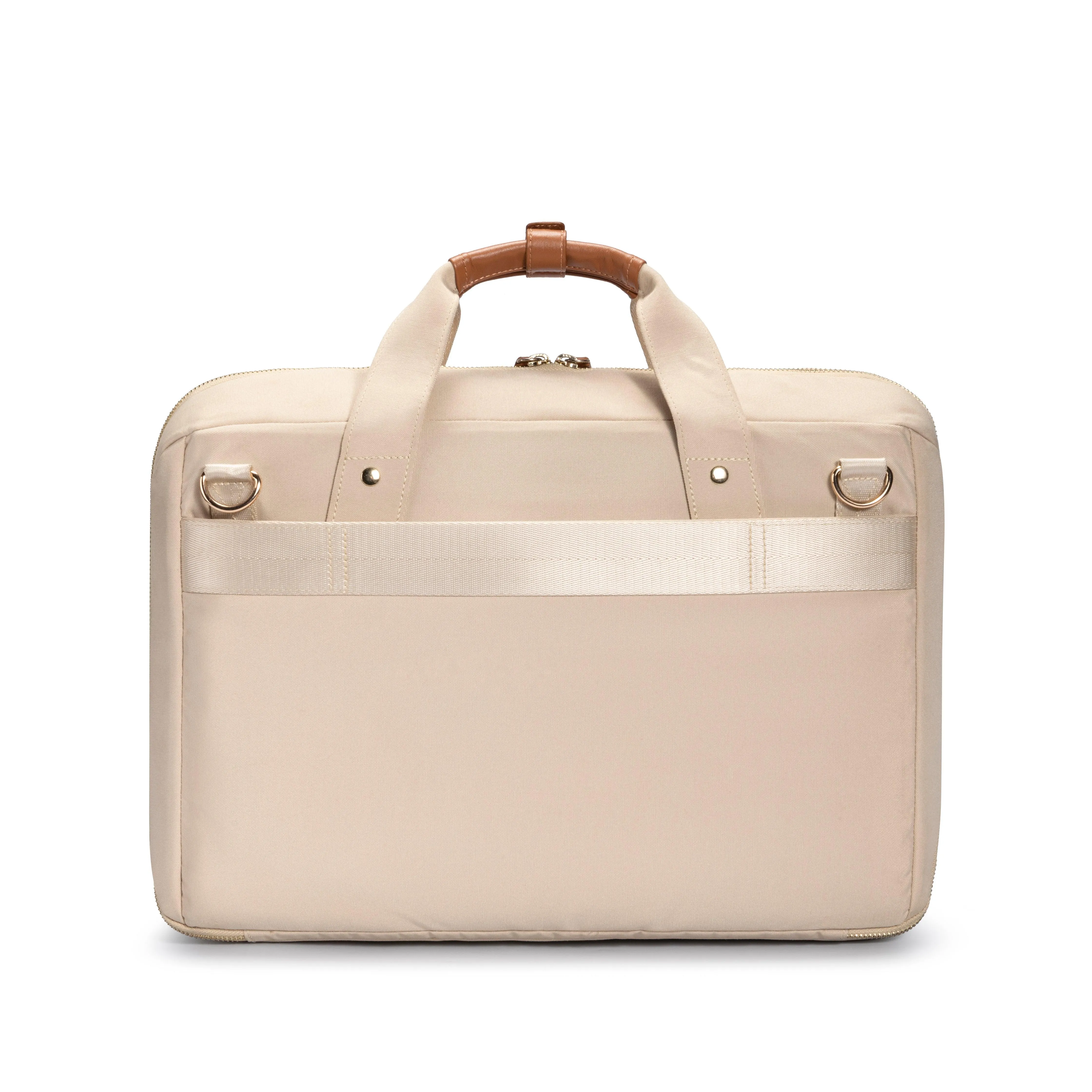ZenPack LITE Laptop Messenger Bag X Briefcase with USB Fast-Charging for Laptops up to 15.6 inches (Beige)