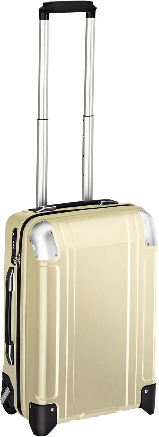 Zero Halliburton Geo Polycarbonate Carry On 2 Wheel Travel Case, Polished Gold, One Size