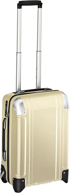 Zero Halliburton Geo Polycarbonate Carry On 2 Wheel Travel Case, Polished Gold, One Size