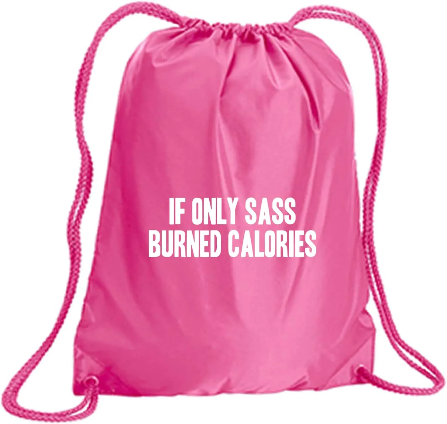zerogravitee If Only Sass Burned Calories Cinch Pack in Hot Pink - Large 17x20