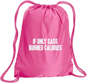 zerogravitee If Only Sass Burned Calories Cinch Pack in Hot Pink - Large 17x20