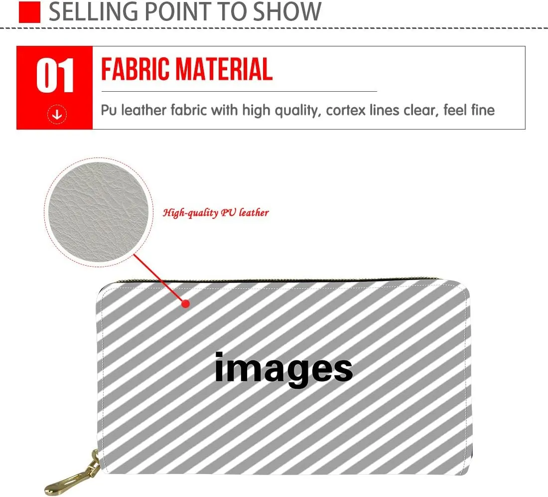 ZFRXIGN Long Wallet for Women Men Soft Leather Pouch Durable Credit Card Purse