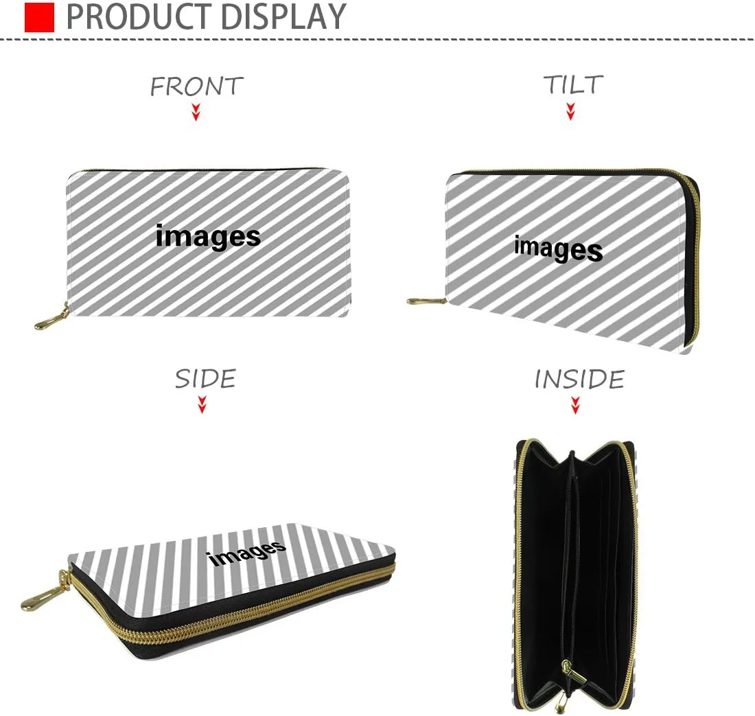 ZFRXIGN Long Wallet for Women Men Soft Leather Pouch Durable Credit Card Purse