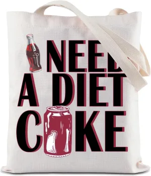 ZJXHPO Diet Drinks Tote Bag Reusable Grocery Shopping Bag Soda Lover Gift