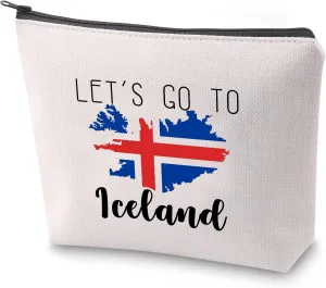 ZJXHPO Iceland Trips Journal, Makeup Bag & Vacation Souvenir
