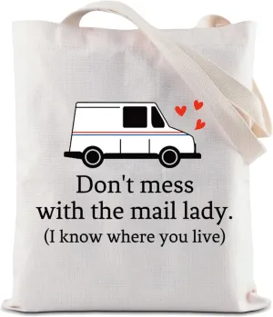 ZJXHPO Mail Carrier Thank You Gift Don't Mess With The Mail Lady Cosmetic Bag Postal Worker Zipper Pouch Gift