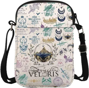 ZJXHPO Novel Book Cross Body Bag Starlight Messenger Meet Me Shoulder Bag Bookish Bookworm Gift