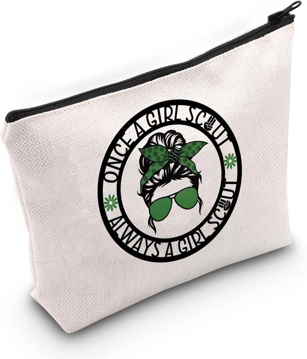 ZJXHPO Troop Leader Cosmetic Bag Gifts Once A Scout Always A Makeup Bag With Zipper Scout Life Gift (Once Sc)