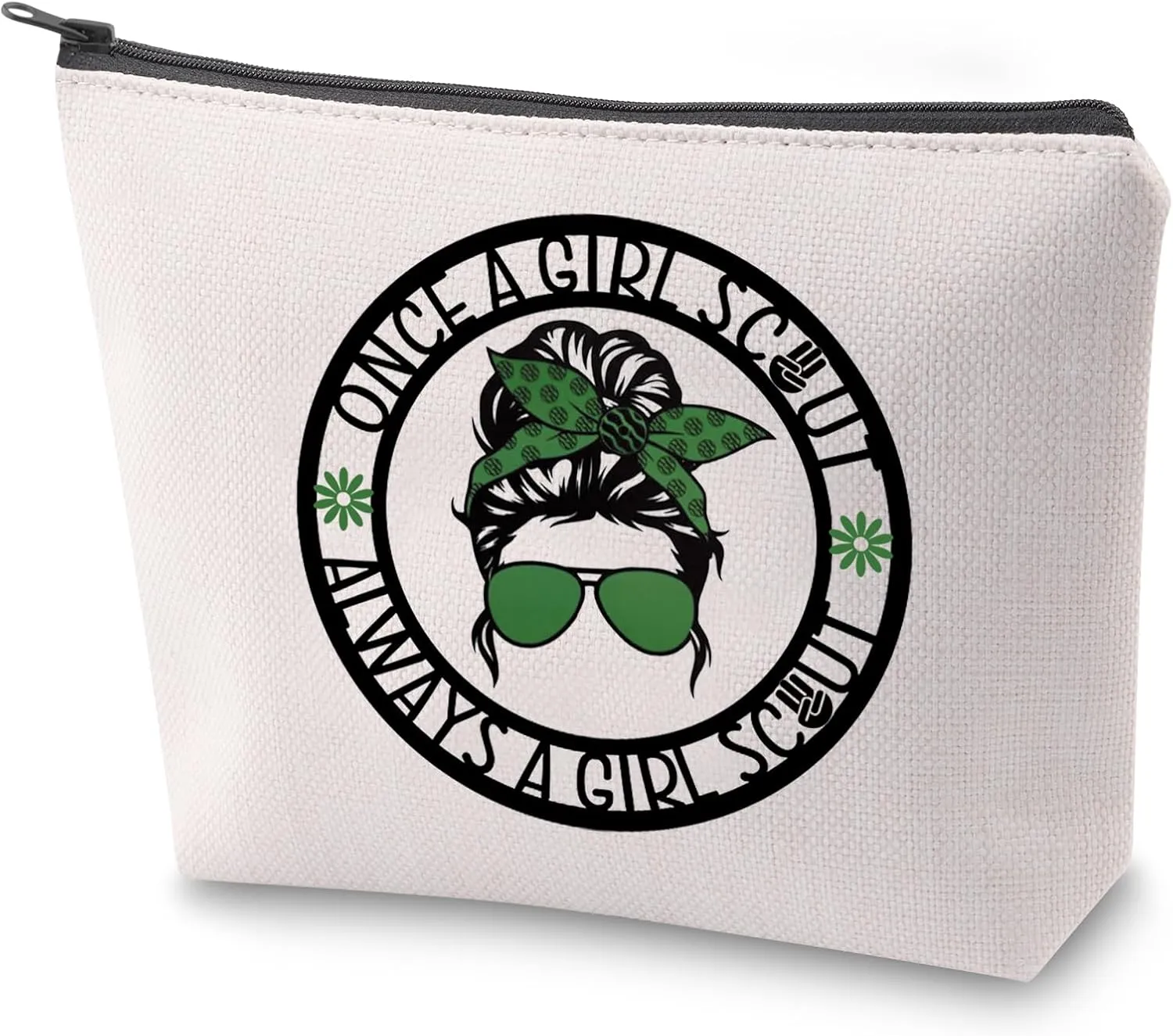 ZJXHPO Troop Leader Cosmetic Bag Gifts Once A Scout Always A Makeup Bag With Zipper Scout Life Gift (Once Sc)