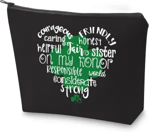 ZJXHPO Troop Leader Cosmetic Bag Scout Makeup Bag With Zipper Scout Life Inspiration Accessories Bag Scouting Journey Travel Case (BL scout heart)